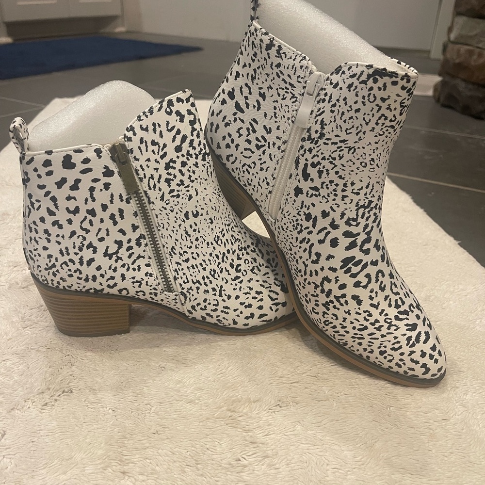 Leopard Print Ankle Boots